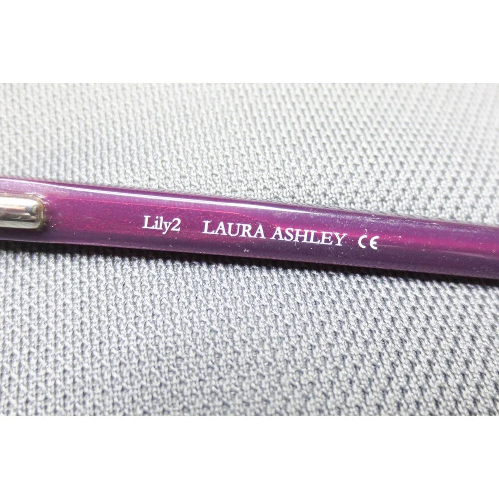 Laura Ashley Lily2 Dark Mauve Rectangular Eyeglasses Frames 53-16-135 PU 35605
